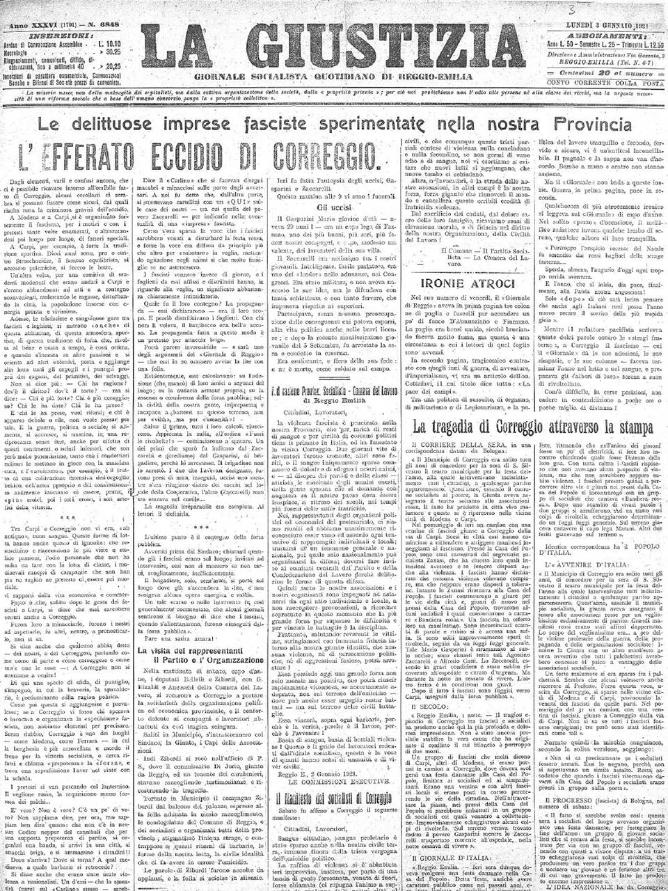 la giustizia 4 gennaio 1921