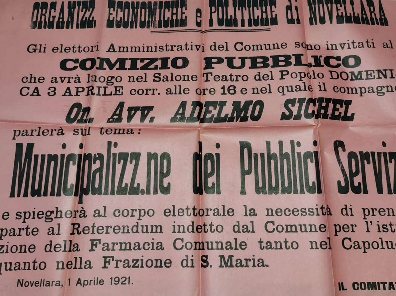 manifesto conferenza adelmo sichel 1922