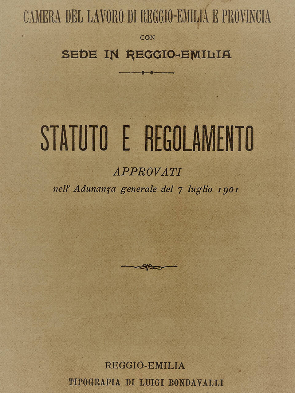 statuto cdl re 1901